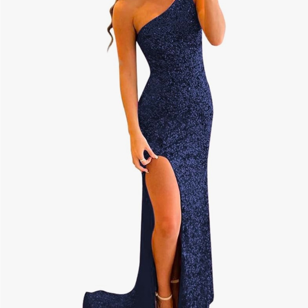 NWOT - POMUYOO Women's Mermaid Glitter Prom Dress with slit